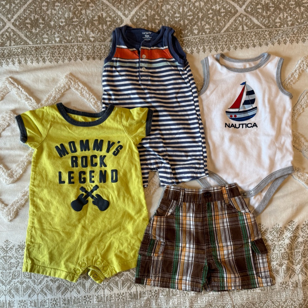 Carter's lot of four piece toddler size 12 months in good used condition